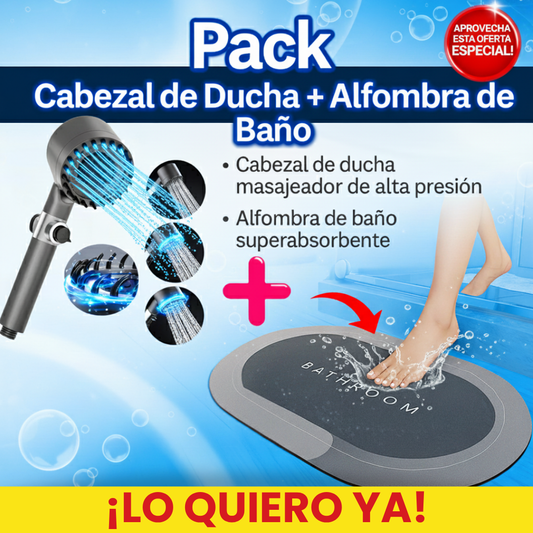 Pack Baño Spa: Ducha + Alfombra