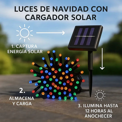 Luces Solares Navideñas - 20Metros 50% OFF!