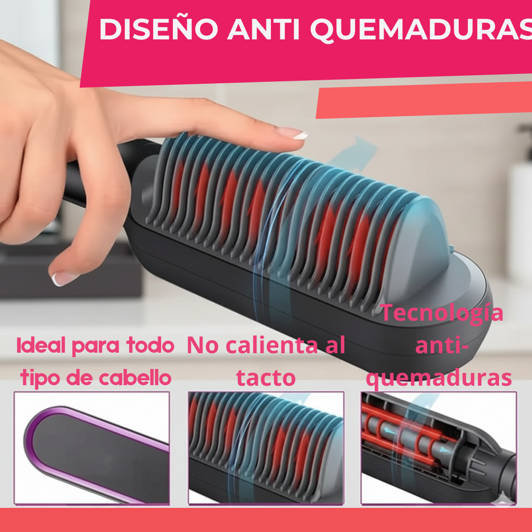 Cepillo Alisador  Profesional 2x1